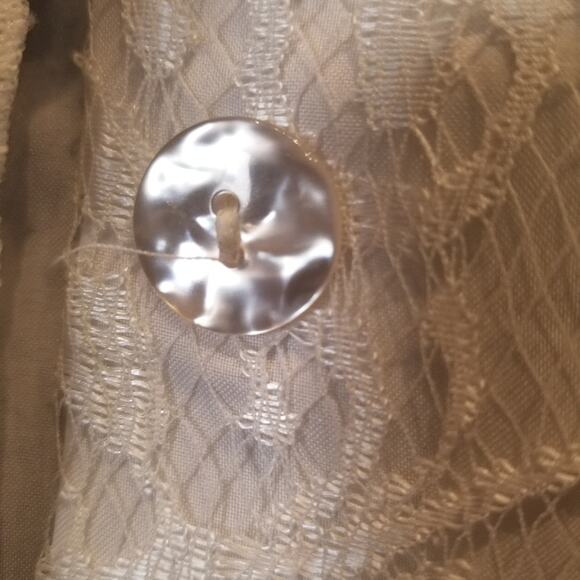 Vintage 80's White Algo Ettes 2 Piece Dress Short Sleeve Round Neck Women Size 9 - Picture 14 of 16